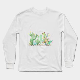 Bohemian Glam Cactus Long Sleeve T-Shirt